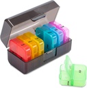 Zoksi Weekly Pill Organizer 2 Mal am Tag, Schwarz 7 Tage Am Pm Pille Box, Täglich Am Pm Pill Organizer 7 Tage, Tragbare Vitamin Pille Fall, Wöchentliche Pille Box für Fischöle, Vitamin, Ergänzung