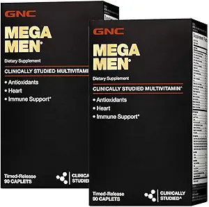 GNC Mega Men Multivitamin | Herzgesundheit und Immununterstützung | Twin Pack (2 x 90 Count)