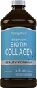 Piping Rock Liquid Collagen und Biotin 16 fl oz | Premium Beauty Formula Supplement | Typ 1 und 3 | Berry Flavor | Non-GMO und glutenfrei