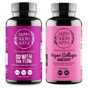 Happy Healthy Hippie Vegan Collagen Builder w/Hyaluronsäure & Gehen Sie mit dem Flow Hormon Balance für Frauen