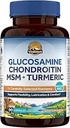 Vitalitown Glucosamine Chondroitin MSM, Turmeric, Collagen, Hyaluronsäure, Boswellia, Quercetin, 11-in-1 Formel, Glucosaminsulfat 1500 mg, No Shellfish, Flexibility & Comfort, 180 Caps