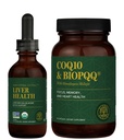 Global Healing Center - Liver Health & CoQ10 & BioPQQ mit Shilajit Kit - Flüssigkeitstropfen für gesunden Blutfluss, Venenzirkulation & Advanced Heart, Gehirnunterstützung für Konzentration & Fokus