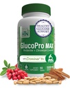Health Thru Nutrition GlucoPro Max - mit 1.500mg Berberine, Chrominex + Chromium und 1.000mg Cinnamon | Vegan, Non-GMO, Gluten Free | Pack von 90