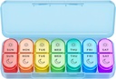 Wöchentliche Pille Organizer 2 Mal am Tag - PM Pille Organizer mit 7 täglichen Farb-Coded Small Cases, Morgen-und Nacht-Reise Pillen-Fälle für Vitamine, Medizin, & Beilagen