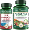 Reinheit Produkte Bundle - Krill Omega 50+ mit CoQ10 + Perfect Multi Greens