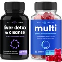NutraChamps Liver Cleanse Detox Kapseln und (2-Pack) Herren Multivitamin Gummis Bundle