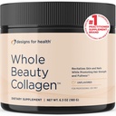 Designs für die Gesundheit Whole Beauty Collagen - Kollagen Peptide, Silica & Biotin Pulver zur Unterstützung der Haarhaut und Nägel - Unterstützung der Haarstärke und Fülle (30 Portionen)