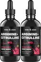 L-Arginin + L-Citrulline + B12 Flüssigkeitstropfen, Citrus Berry Flavor, 2 fl oz, Pack von 2