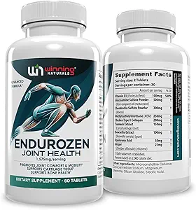 EnduroZen Joint Support Supplement Advanced Formula (60 Tabs) - Glucosamin, Chondroitin, MSM, Turmeric| Joint Health & Mobility Support| Non-GMO| für Männer & Frauen unterstützt Knorpel & Flexibilität
