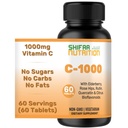 SHIFAA NUTRITION Halal Vitamin C-1000mg Tabletten, 60 Tage Versorgung. Immununterstützungsergänzung mit Vitamin C, Elderberry, Quercetin, Rose HIPS & Rutin. Vegetarisch, Non-GMO, Sugar Free & Keto Friendly