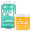 GOBIOTIX Fiber & Collagen Bundle: Haar, Haut, Gut Unterstützung - 30 Servierungen Collagen, 35 Servierungen Fiber