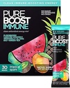 Pureboost Immune Clean Energy Booster, Refreshing Energy Drink Mix and Immunity Supplement mit Elderberry, 1.200 mg Vitamin C, Vitamin A + D und Zink (Tropical Spark, 30 Count)
