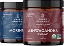 TRIBE ORGANICS Endurance Duo: Organic KSM-66 Ashwagandha + Organic Moringa - Vegan Capsules - 2 Monate Versorgung - Gehirnfunktion, Fokus, Stimmungsunterstützung, Energie und Kraft