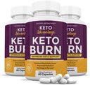 (3 Pack) Keto Advantage Keto Burn Pillen 1275MG Neu & Verbesserte Formel Enthält Apfelessig Extra Virgin Olivenöl Pulver Grüner Tee Blatt 180 Kapseln