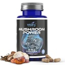 Mushroom Power Complex 10-in-1 W/Cordyceps, Reishi, Shiitake & Lions Mane, Nootropic Nahrungsergänzung für Gut Microbiome, Fokus, Energie & Vitalität - 60 Kapseln