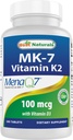 Best Naturals Vitamin K2 (MK7) mit D3 Supplement Knochen und Herzgesundheit (5000 IU Vitamin D3 & 100 mcg Vitamin K2 MK7), 180 Tabletten