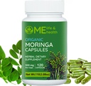 ME LIFE & HEALTH Moringa Kapseln, 100% Bio Moringa oleifera Blatt, reines Moringa Pulver, mmune System, essentielle Vitamine & Aminosäuren Non-GMO & Gluten frei, reine & natürliche 120 ct. 500mg Kappen