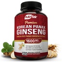 NutriFlair Korean Red Panax Ginseng 1600mg – 120 Vegan Kapseln | 5% Ginsenosides | Non-GMO, Gluten-Free | Natural Energy & Focus Support | Made in USA