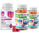 Kinder Multivitamin-Gummien 14 essentielle Vitamine und Magnesium-Gummien Sugar-Free - Tägliche Ergänzung Vitamin A, C, D, E Vegetarische B6&B12, Zink, Biotin mit Zucker-freien Magnesium-Kalk-Schauen für Kinder &amp; Erwachsene