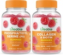 Lebensfähiges Phosphatidylserin (PS) + Collagen & Biotin, Gummies Bundle - Große Verkostung, Vitamin-Ergänzung, Glutenfrei, GMO frei, Kaugummi