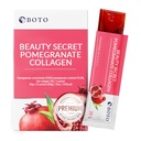 BOTO Beauty Secret Pomegranate Collagen 20g - Korean Beauty Collagen Jelly Stick, Low Molecular Fish Collagen, Pomegranate Flavored - Packungen von 15