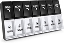 7 Tage Pill Organizer 2 Mal pro Tag, Große Woche AM Pille Box, Tag Nacht Medizin Organizer, Pille Fall zweimal pro Tag, Pille Container