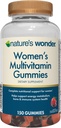 Nature's Wonder Women's Multivitamin Gummis, unterstützt Energie, Stoffwechsel, Knochen und Immunsystem Gesundheit mit Vitaminen A,C,D,B6, B12, Biotin, Folsäure, 75 Tage Versorgung, 150 Count