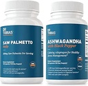 Dr. Tobias Saw Palmetto Supplement und Ashwagandha Kapseln, Unterstützung Hormonelle Gesundheit für Frauen & Männer, Resilienz & Balance Supplements, Non-GMO