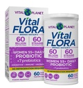 Vital Planet - Vital Flora Probiotics for Women Over 55 Daily Shelf Stable Probiotic 60 Billion CFU, 60 Diverse Strains, 7 Bio-Präbiotika, Immununterstützung und Verdauungsgesundheit 60 Kapseln