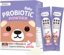 BHK's Baby Probiotic Powder,+ Vitamin D, Reduziert Colic,Gas & Spit-ups,Gesunde Poops, Reduziert Crying & Fussing & fördert Verdauungskomfort,Neugeborene, Babys & Infants, 30 Sticks