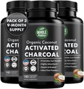 Kokosnuss aktivierte Charcoal Capsules, 180 Charcoal Capsules, Teeth Whitening, Hilft Constipation, Bloating, Stomach Gas, Heartburn, Pure Coconut abgeleiteted Supplement (3)