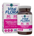 Vital Planet - Vital Flora Women’s Daily Probiotic 60 Billion CFU, 60 Diverse Strains, 7 Bio-Präbiotika, Vaginal- und Immununterstützung, Bloating, Digestive Health Probiotics für Frauen 30 Kapseln