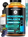 Flüssige Hormon Balance Ergänzungen für Frauen & PMS Relief - Menopause Unterstützung PMS Vitamine Menstruations Cramp Relief - PMS Ergänzungen Chasteberry, Black Cohosh für Hot Flashes, Dong Quai & Probiotic