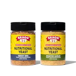 Bragg Nutritional Yeast Seasoning Variety Pack - (2 Pack) 3 Unze - Dairy-Free Parmesan Käse Substitute - Perfekt für Salaten, Pastas, Popcorn, und mehr