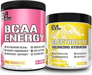 Evlution Ultimate Replenishing Hydration Powder Stack Nutrition Elektrolyte Pulver Plus verzweigte Kette Aminosäuren Pulver - Pre and Post Workout Recovery Drink Mix Bundle mit 6 Key Electrolytes