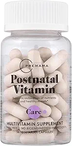 PREMAMA Postpartum Multivitamin mit Vitamin B12 & Folate, postnatale Unterstützung für Lactation und Stillen, 28 Servierungen