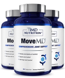 1MD Nutrition MoveMD - Joint Health Supplement - Arzt Formuliert | mit Collagen, Astaxanthin und mehr | (3-Pack)