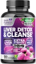 Gentle Liver Cleanse Detox & Repair Formula - Advanced Liver Support Supplement mit Silymarin Milk Thistle, Dandelion Root, Artichoke Extract, Turmeric, Choline, & Beetroot - 120 Veggie Kapseln