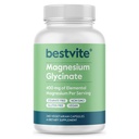 BESTVITE Filler-Free Magnesium Glycinate - 400mg Magnesium pro Portion (240 Veg Caps)- Chelat Bisglycinat für Muskel, Entspannung, Stress & Schlafunterstützung* - Für Männer & Frauen - Keine Stearaten - Vegan