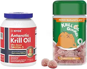 Krill Öl 1000mg Weichgel und Krill Öl Gummi 135mg Omega 3 Gummi DHA EPA Bundles