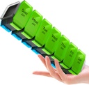 Extra große Pille Organizer 2 Mal pro Tag – XL Pille Box 7 Tag mit Big AM/PM Komponenten – Passt große Vitamine, Ergänzungen & Gummis, für 7 oder 14-Tage Verwendung, Farb-Coded, Senior-Friendly, No Spills