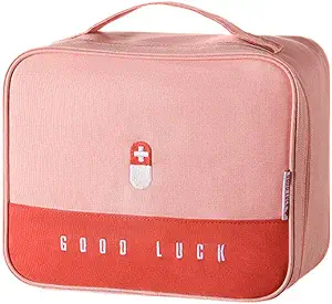 First Aid Bag Empty, Waterproof Emergency Medic Trauma Bag, Medicine Bag For Traveling ,Home Hiking Camping Car Office(Large,Green)
