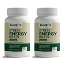 Stress Energy Brain - Fatigue Supplement mit Cortisol, Stress, Energieunterstützung - Rhodiola Rosea, Lions Mane, L Theanine, Ginkgo Biloba, Milchdistel, Eisen - 2 Monate Versorgung