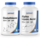 Nutricost Alpha Lipsäure 600mg, 240 Caps Glutathione 500mg, 240 Caps