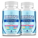Immununterstützungsergänzung, 10-in-1 Immune Verteidigung mit Vitamin C,B6,B12,VIT D, Zink, Echinacea Turmeric Elderberry Immune Boosters for Adult - 120 Kapseln(2 Pack)