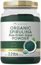 Carlyle Organic Spirulina Pulver 2,2 lbs | Blaugrüne Algen | 8g Spirulina pro Portion | Vegan, Nicht-GVO, glutenfreie Ergänzung