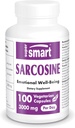 Supersmart Sarcosine 3000mg pro Tag (N-Methylglycin) - Nootropics Supplement - Brain Nutrition | Non-GMO & Glutenfrei - 100 Vegetarische Kapseln