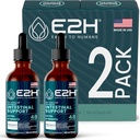 E2H Advanced Intestinal Support - Promotes Gut Health and Digestive System - Wormwood und Black Walnut Extract - Non-GMO, Vegan - (2 Flaschen)