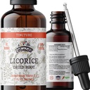 Licorice Tincture, Organic Licorice Extract (Glycyrrrhiza Glabra) Getrocknete Wurzel, Kräuterergänzung, Non-GMO in kaltgepresstem Organische Gemüse Glycerin 2 Unzen, 670 mg