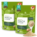 Navitas Organics Maca Powder, 16oz. (2-Pack), 181 Servierungen - Organic, Non-Gmo, Low Temp-Dried, Glutenfrei, Hellbraun